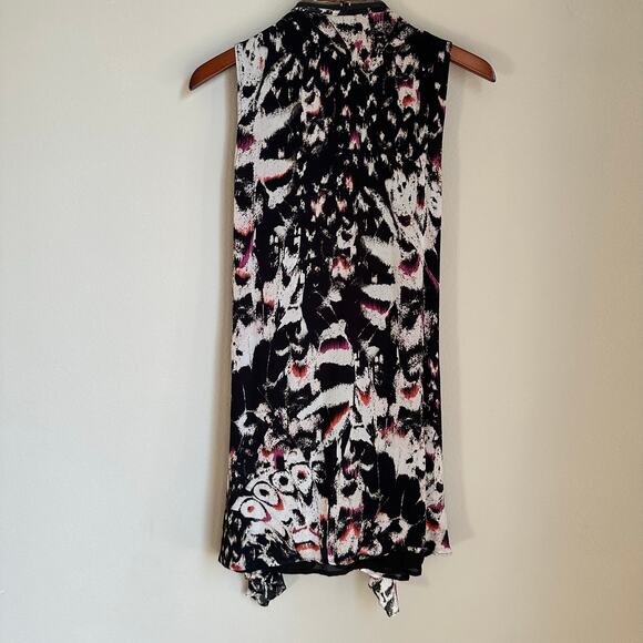 ALLSAINTS Jayda Wing Zip-Front Dress Adjustable V-neck Asymmetric Hem Lined - Picture 8 of 13